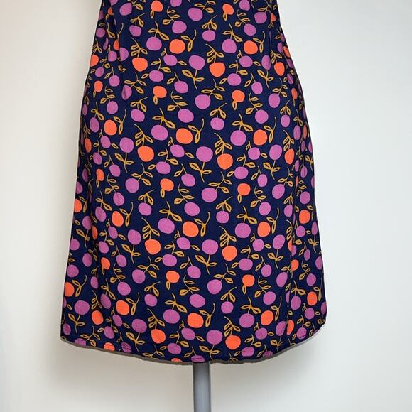 Fossil Keyhole Mini Dress Flutter Sleeves Navy Blue,Purple,Orange Womens Size XS - Picture 8 of 16